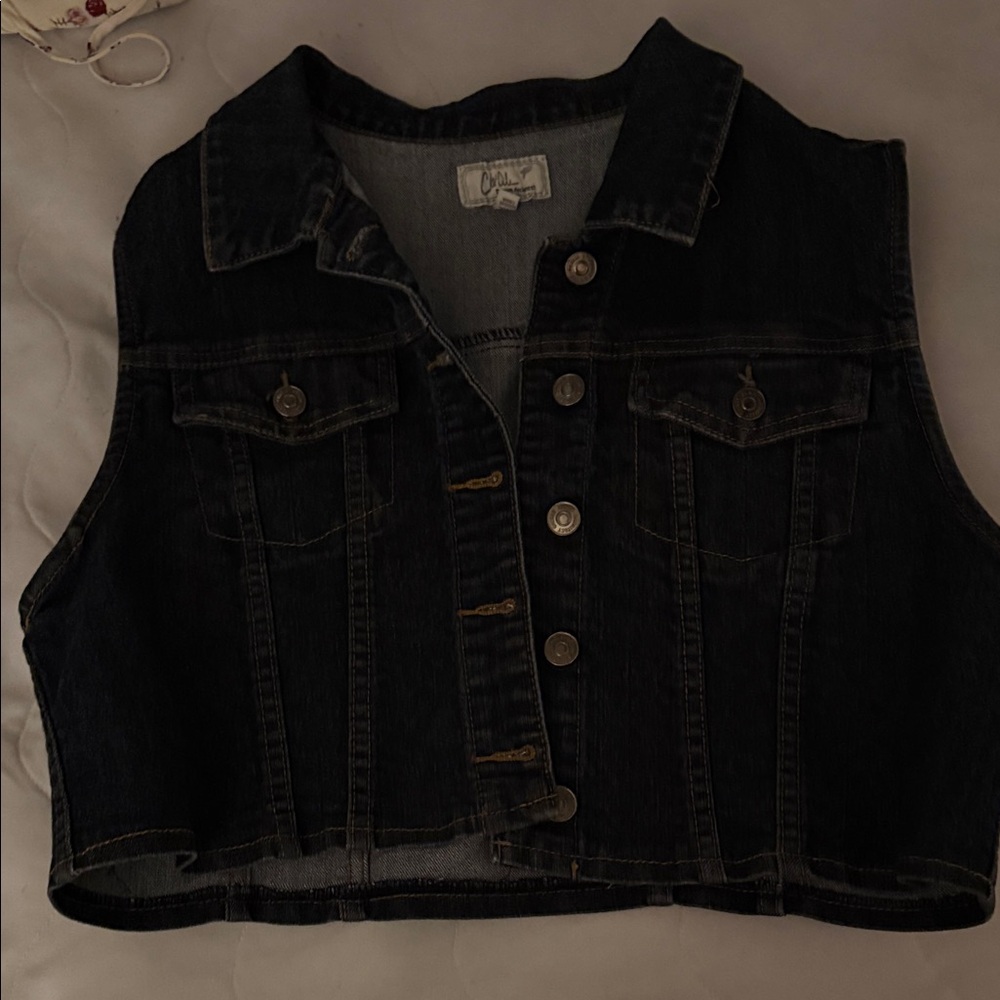 Women’s Dark Blue Denim Vest